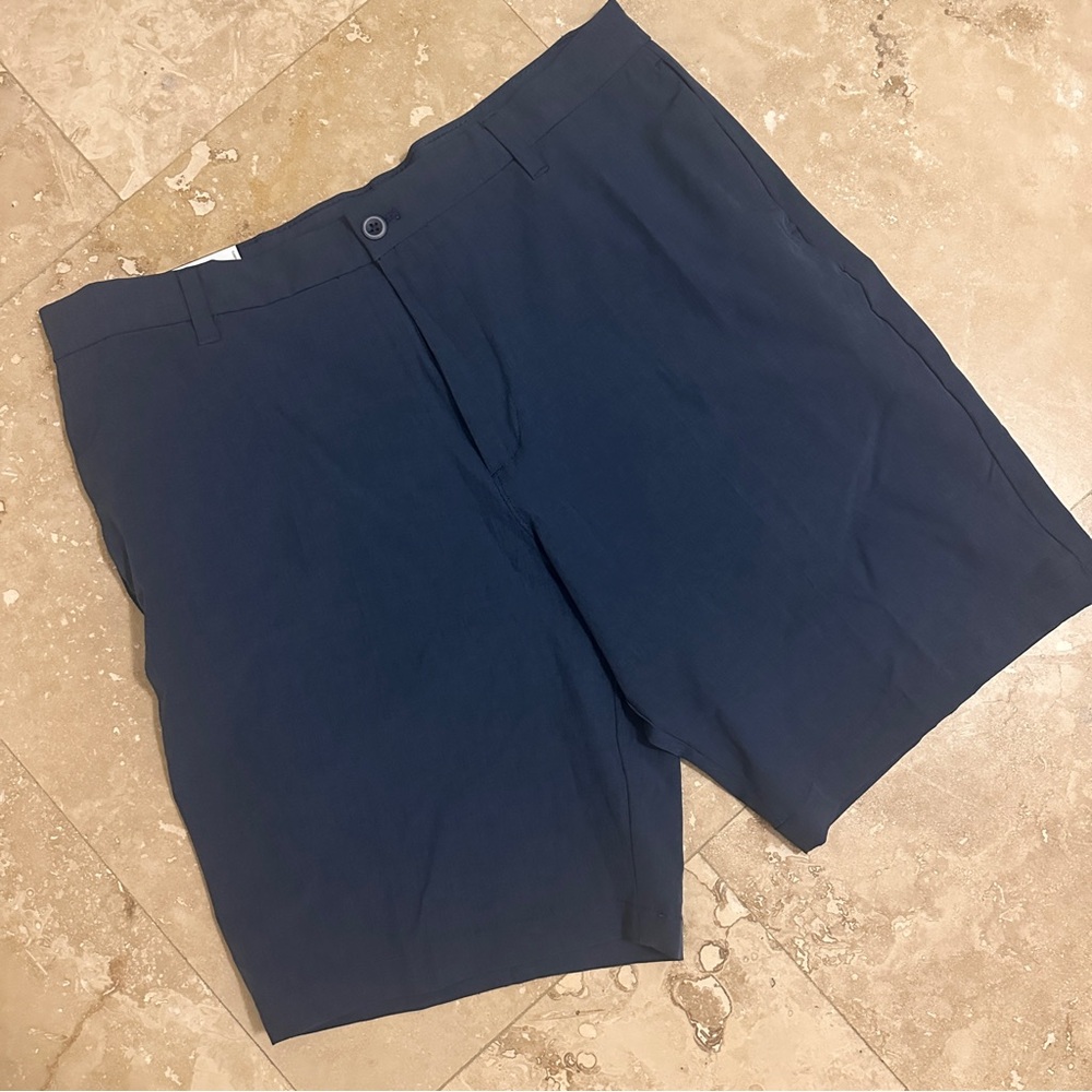 Izod Blue Flat Front Hybrid Shorts